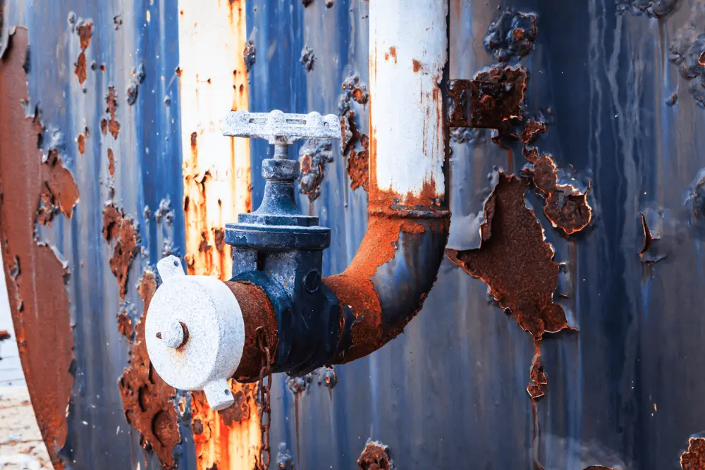 Rusty Water Pipe With Valve